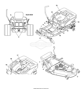 Decals Group Diagram and Parts List for 2690641 (107277900)(2007) Briggs and Stratton Lawn Tractor